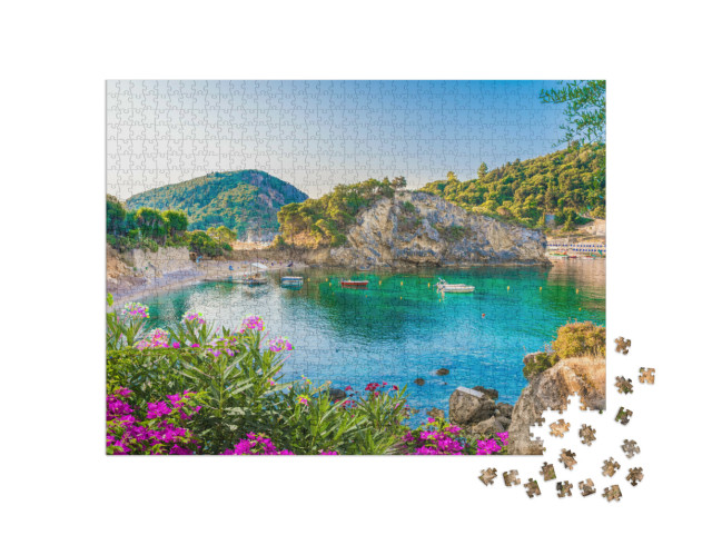 Puzzle 1000 Teile „Bucht von Paleokastritsa auf der Insel Korfu, Griechenland“