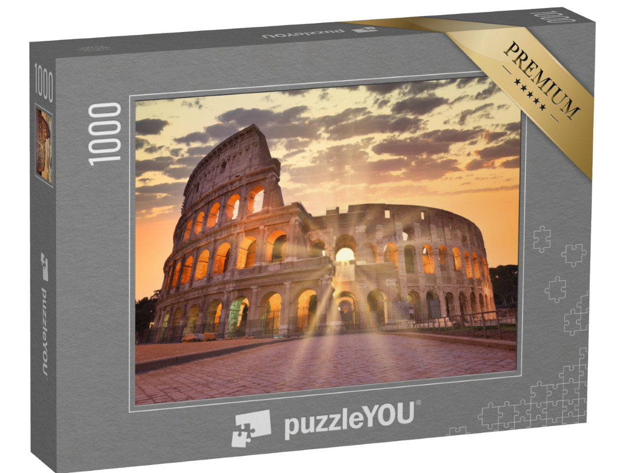 Puzzle 1000 Teile „Nachtansicht des Kolosseums in Rom, Italien“