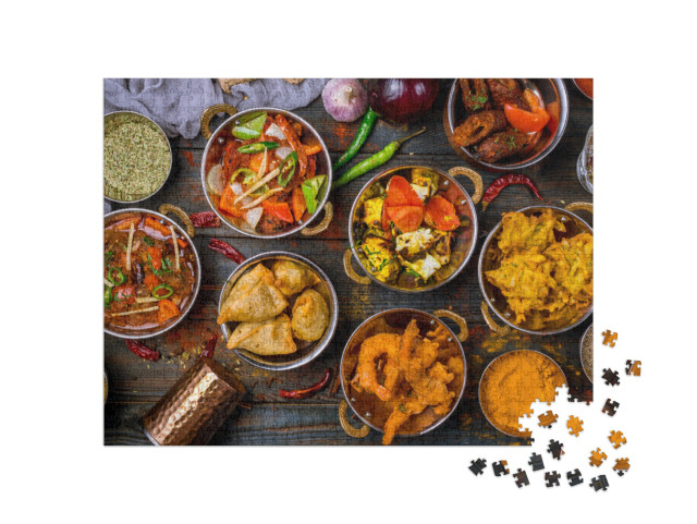 Puzzle 1000 Teile „Indische Lebensmittel“