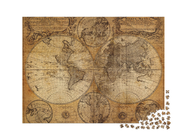 Puzzle 2000 Teile „Alte Weltkarte aus dem Jahr 1746“