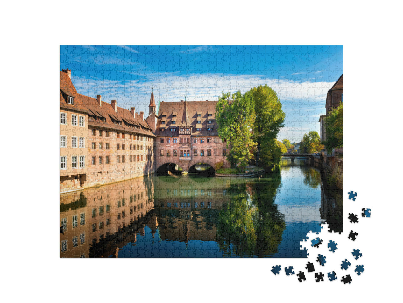 Puzzle 1000 Teile „Nürnberg, Heilig-Geist-Spital, Franken, Deutschland“