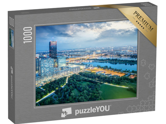 Puzzle 1000 Teile „Wiener Skyline bei Nacht, Österreich“