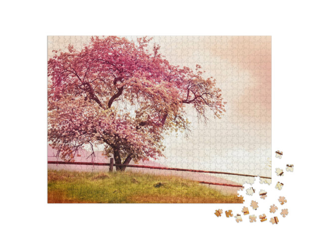 Puzzle 1000 Teile „Atemberaubend schön blühender Baum“