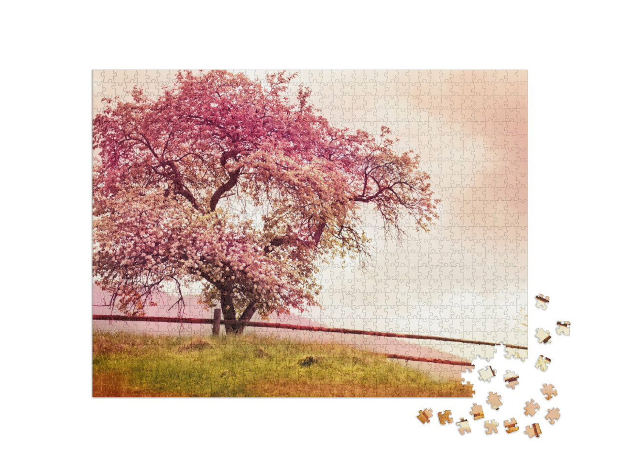 Puzzle 1000 Teile „Atemberaubend schön blühender Baum“