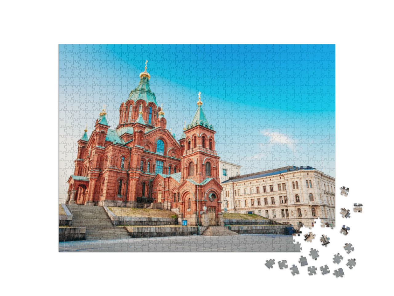 Puzzle 1000 Teile „Wunderschöne Uspenski Kathedrale, Helsinki“