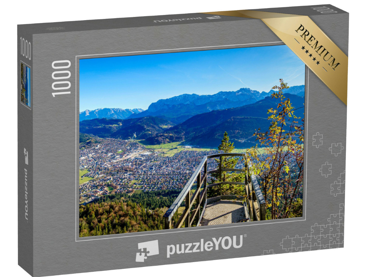 Puzzle 1000 Teile „Kramerberg und Felsen-Kanzel in Garmisch-Partenkirchen, Bayern“