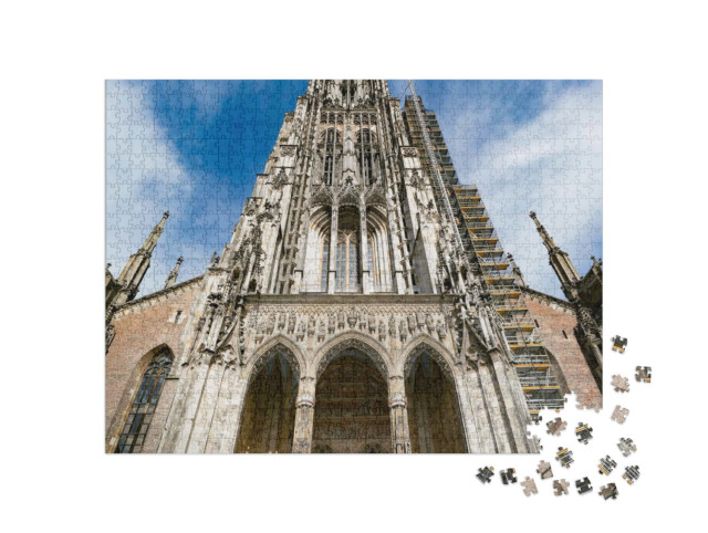 Puzzle 1000 Teile „Beeindruckendes Ulmer Münster, Deutschland“