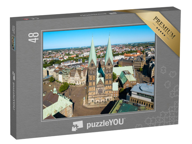 Puzzle 48 Teile „Dom auf dem Marktplatz in Bremen“