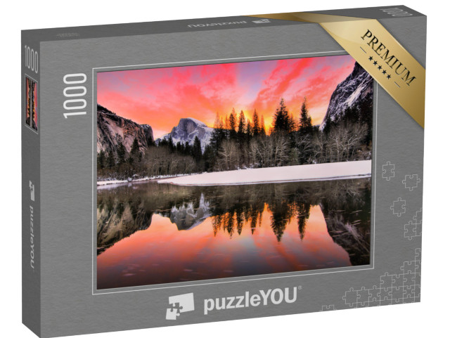 Puzzle 1000 Teile „Spektakulärer Sonnenaufgang im Winter, Yosemite National Park, Kalifornien, USA“