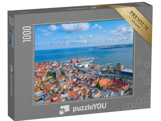 Puzzle 1000 Teile „Panoramablick über Stralsund“