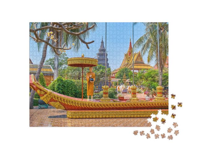Puzzle 1000 Teile „Wunderschöner Tempel in Siem Reap, Kambodscha“