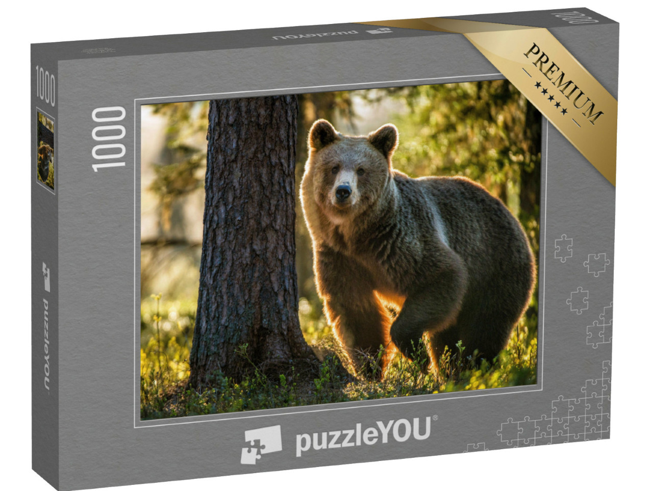 Puzzle 1000 Teile „Braunbär im Sommerwald“