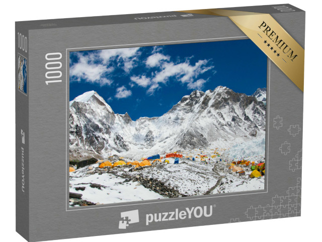 Puzzle 1000 Teile „Basislager des Mount Everest am Khumbu-Gletscher, Nepal, Himalaya“
