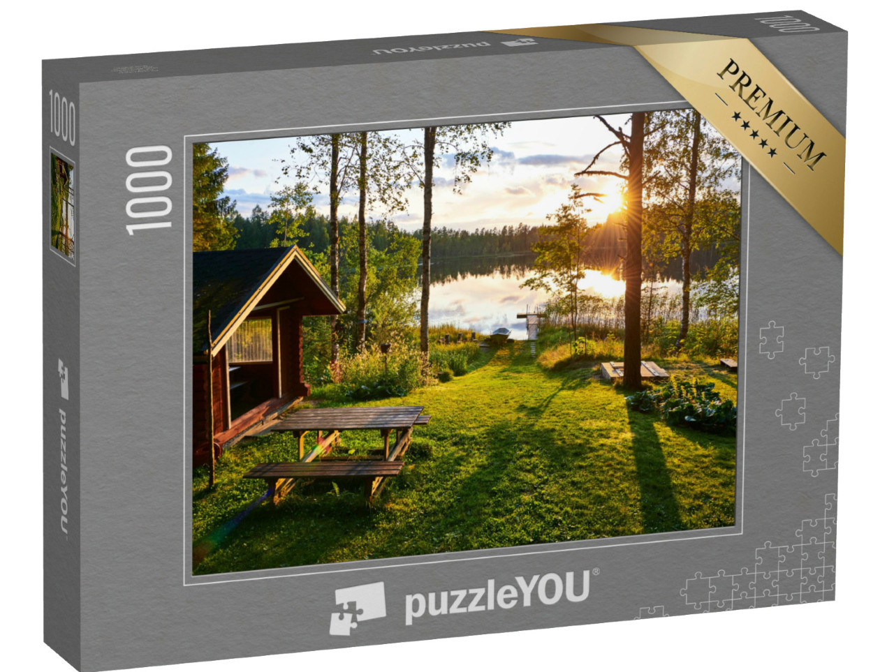 Puzzle 1000 Teile „Seen in Finnland“