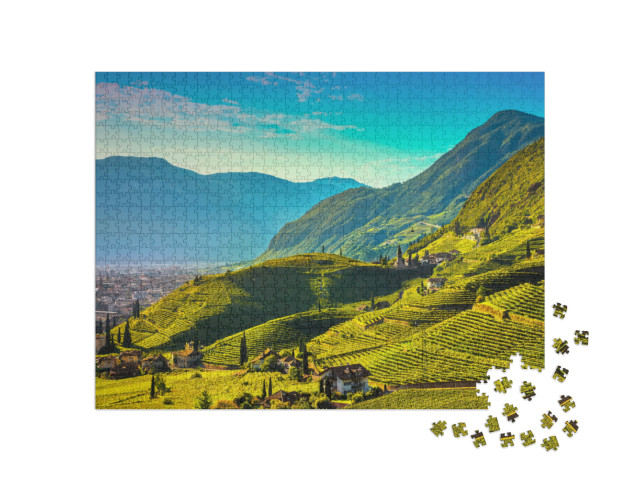 Puzzle 1000 Teile „Weinberge von Santa Maddalena, Südtirol“
