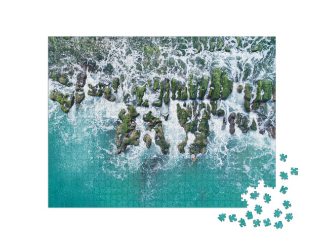 Puzzle 1000 Teile „Laomei Green Reef an der Nordküste von Taiwan“