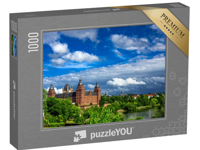 Puzzle 1000 Teile „Malerisches Schloss Johannisburg in Aschaffenburg, Deutschland“