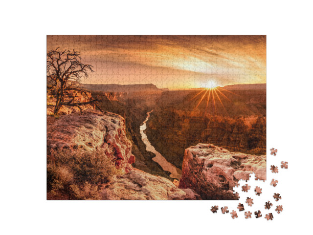 Puzzle 1000 Teile „Spektakulärer Sonnenaufgang am Grand Canyon, USA“