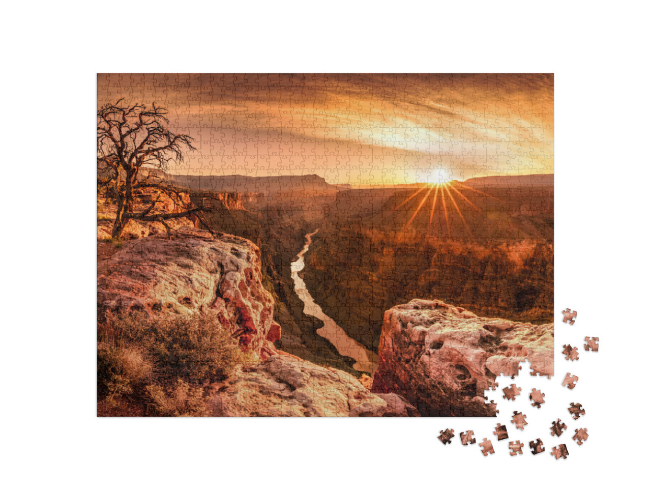 Puzzle 1000 Teile „Spektakulärer Sonnenaufgang am Grand Canyon, USA“