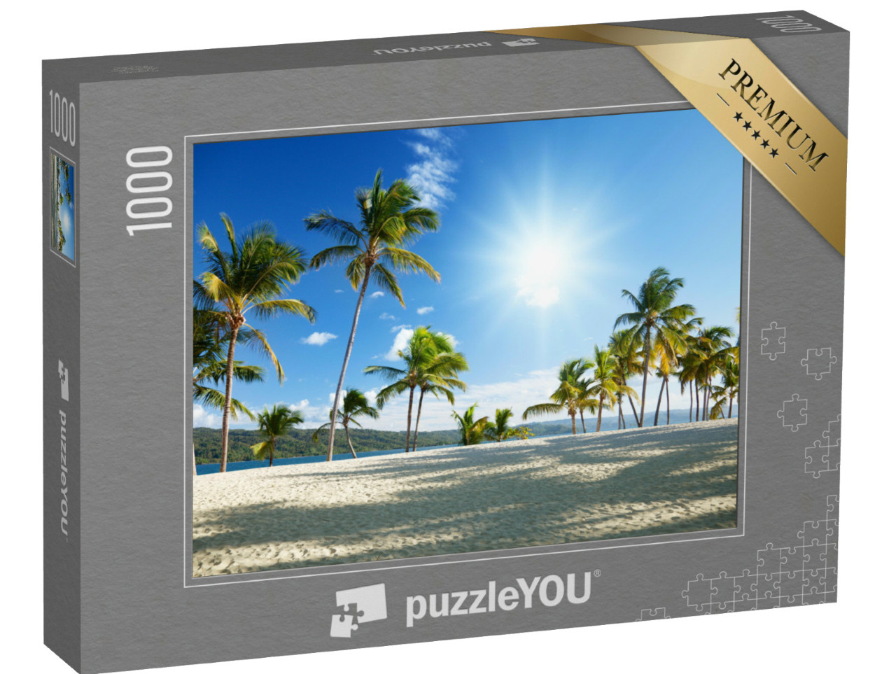 Puzzle 1000 Teile „Karibisches Meer und Palmen“