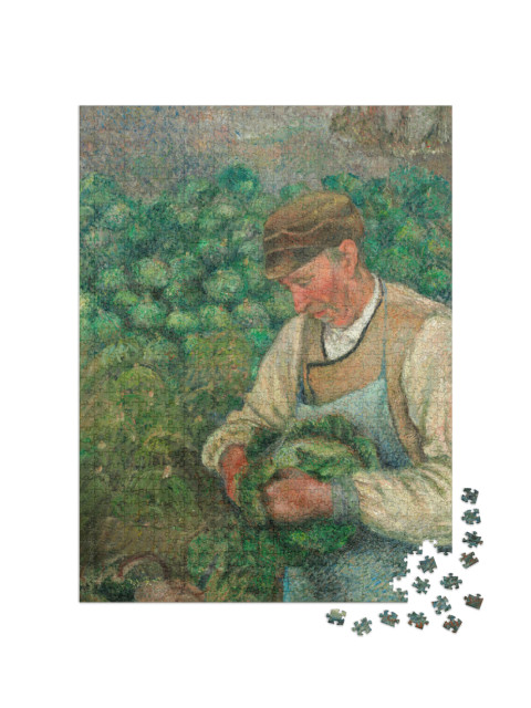 Puzzle 1000 Teile „Camille Pissarro - Der Gärtner - Alter Bauer mit Kraut“