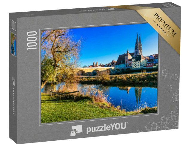 Puzzle 1000 Teile „Regensburg und Donau, Bayern“
