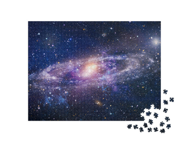 Puzzle 1000 Teile „Schönheit des Weltraums mit Planeten, Sternen und Galaxien“