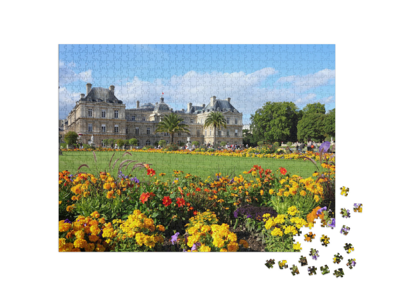 Puzzle 1000 Teile „Palais du Luxembourg, UNESCO-Weltkulturerbe, Paris, Frankreich“