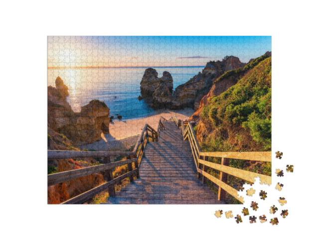 Puzzle 1000 Teile „Sonnenaufgang an der Algarve, Portugal“