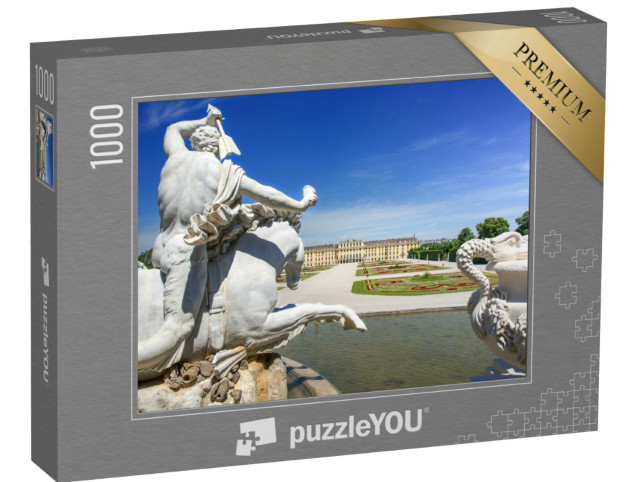 Puzzle 1000 Teile „Neptunbrunnen und Schloss Schönbrunn in Wien“