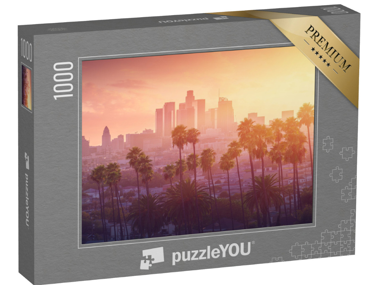 Puzzle 1000 Teile „Los Angeles im heißen Sonnenuntergang, Kalifornien, USA“