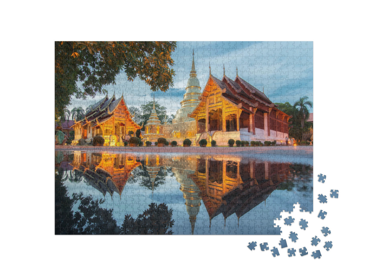 Puzzle 1000 Teile „Wat Phra Singh in Chiang Mai, Thailand“