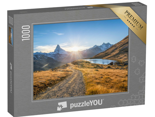 Puzzle 1000 Teile „Stellisee und Matterhorn in den Schweizer Alpen“