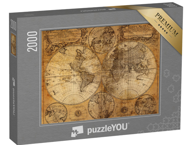 Puzzle 2000 Teile „Alte Weltkarte aus dem Jahr 1746“