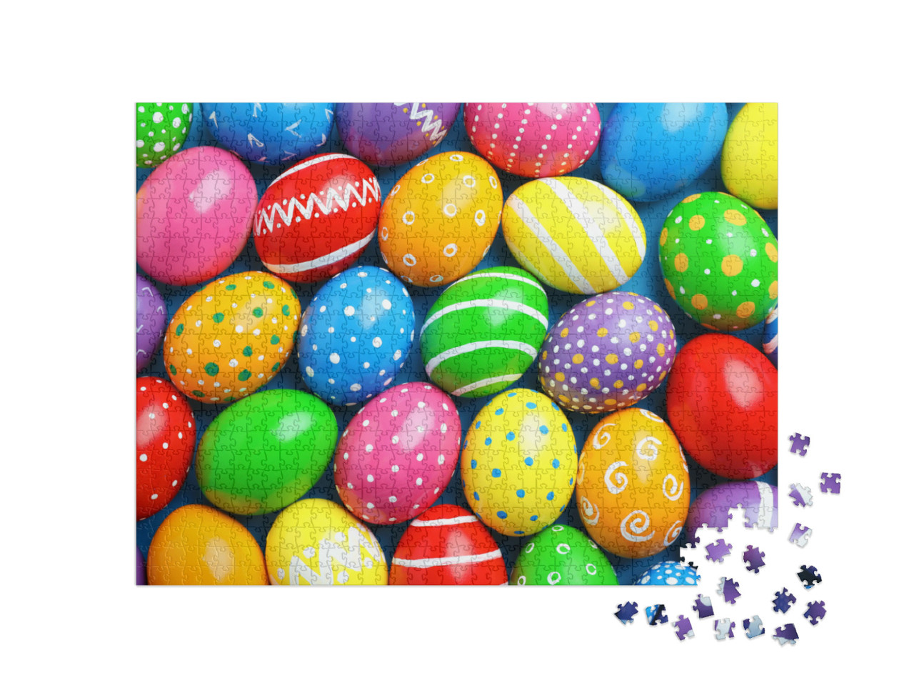 Puzzle 1000 Teile „Viele bunte Ostereier“