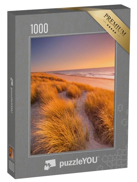 Puzzle 1000 Teile „Sonnenuntergang über den Dünen von Texel in den Niederlanden“