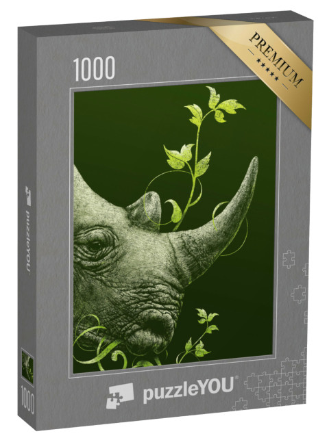 Puzzle 1000 Teile „Nashorn“