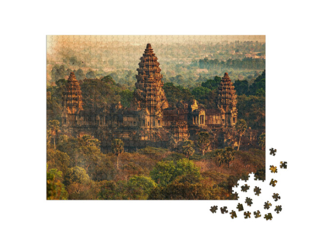 Puzzle 1000 Teile „Angkor Wat, Tempelanlage in Kambodscha“