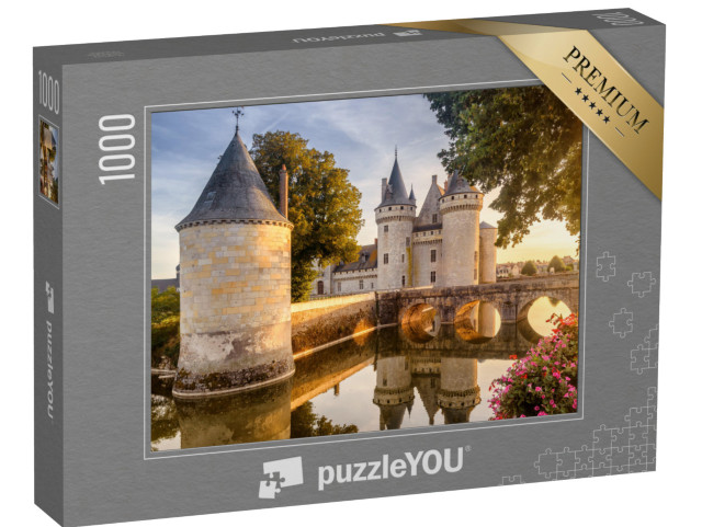 Puzzle 1000 Teile „Chateau von Sully-sur-Loire bei Sonnenuntergang, Wahrzeichen von Frankreich“