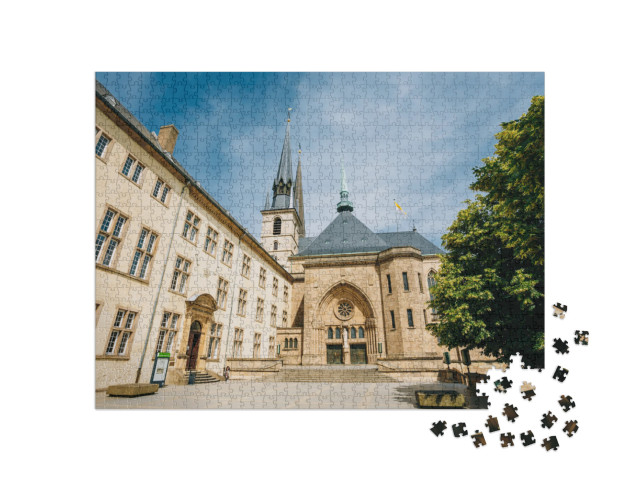 Puzzle 1000 Teile „Die Kathedrale Notre-Dame, Großherzogtum Luxemburg“