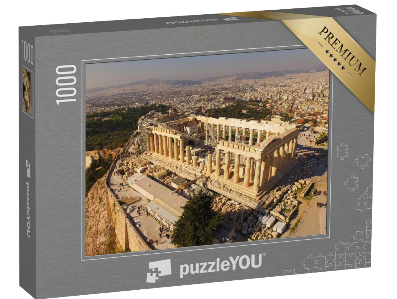 Puzzle 1000 Teile „Luftaufnahme der Akropolis mit dem Parthenon, Griechenland“