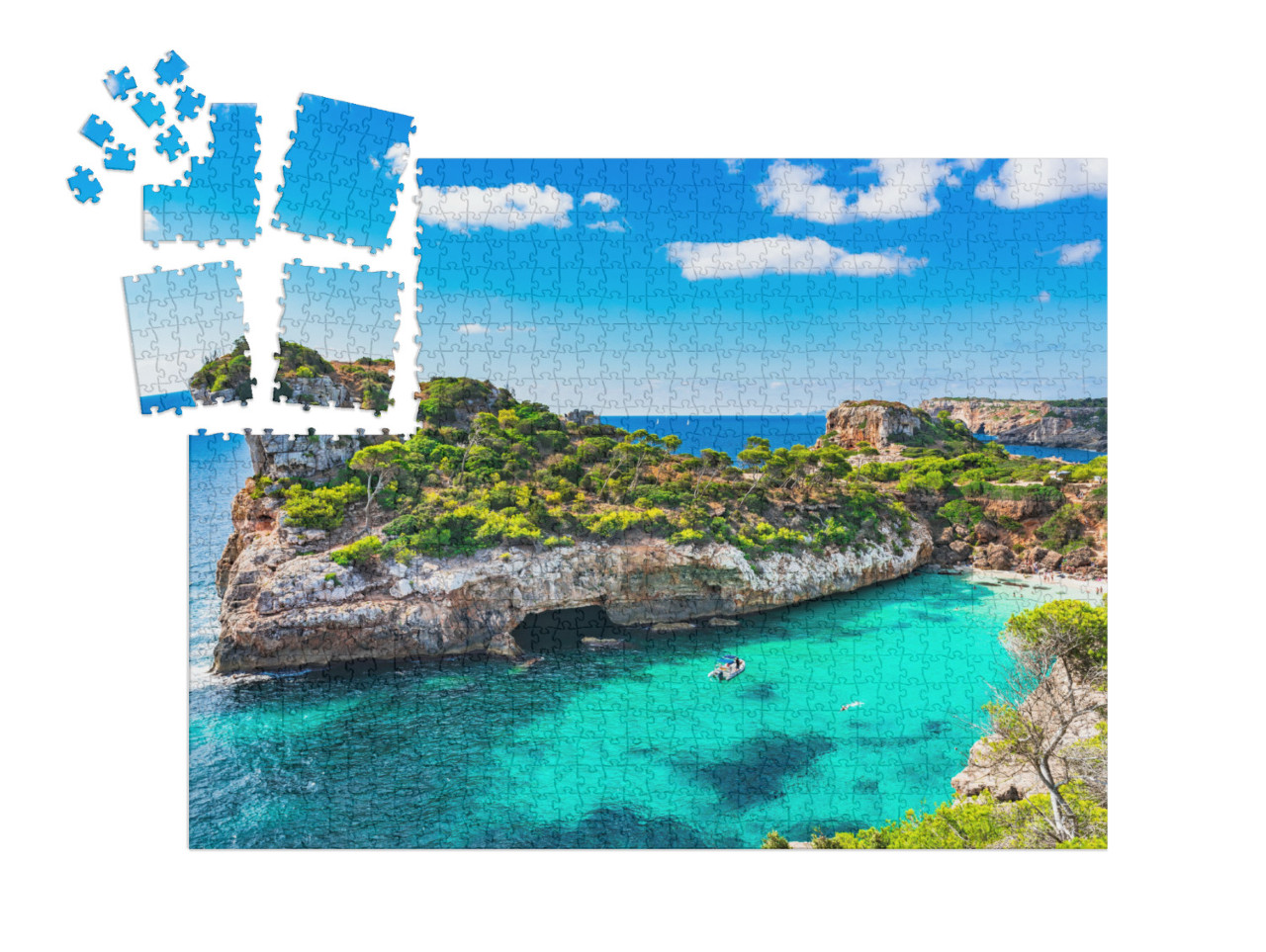 Puzzle „Strand von Mallorca, Spanien, Mittelmeer“ | SMART SORTED® 1000 Teile