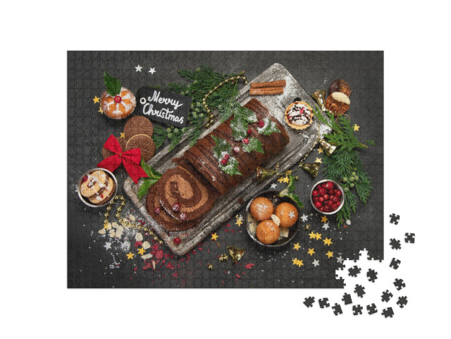 Puzzle 1000 Teile „Schokolade in der Weihnachtszeit“