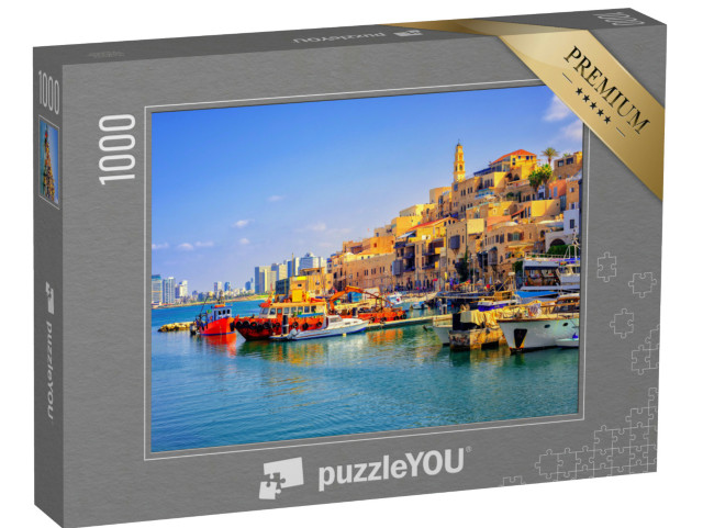 Puzzle 1000 Teile „Altstadt, Hafen von Jaffa und Skyline von Tel Aviv, Israel“
