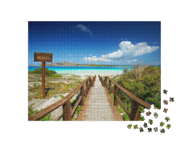 Puzzle 1000 Teile „Strand La Pelosa Stintino, Insel Sardinien“