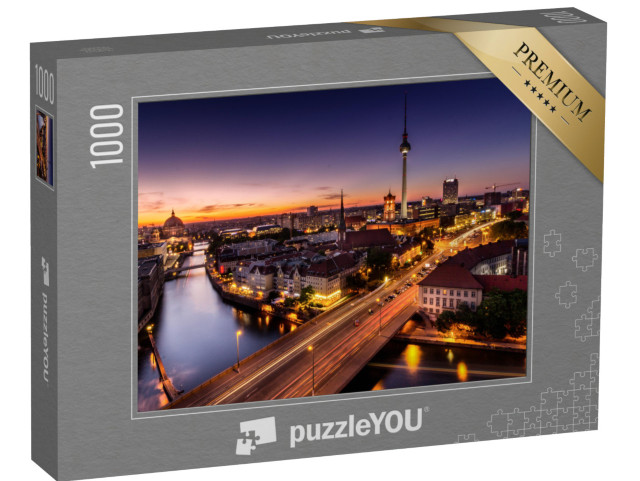 Puzzle 1000 Teile „Berlin kurz nach Sonnenuntergang, Deutschand“