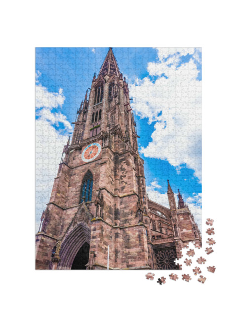 Puzzle 1000 Teile „Glockenturm von Freiburg im Breisgau, Deutschland“
