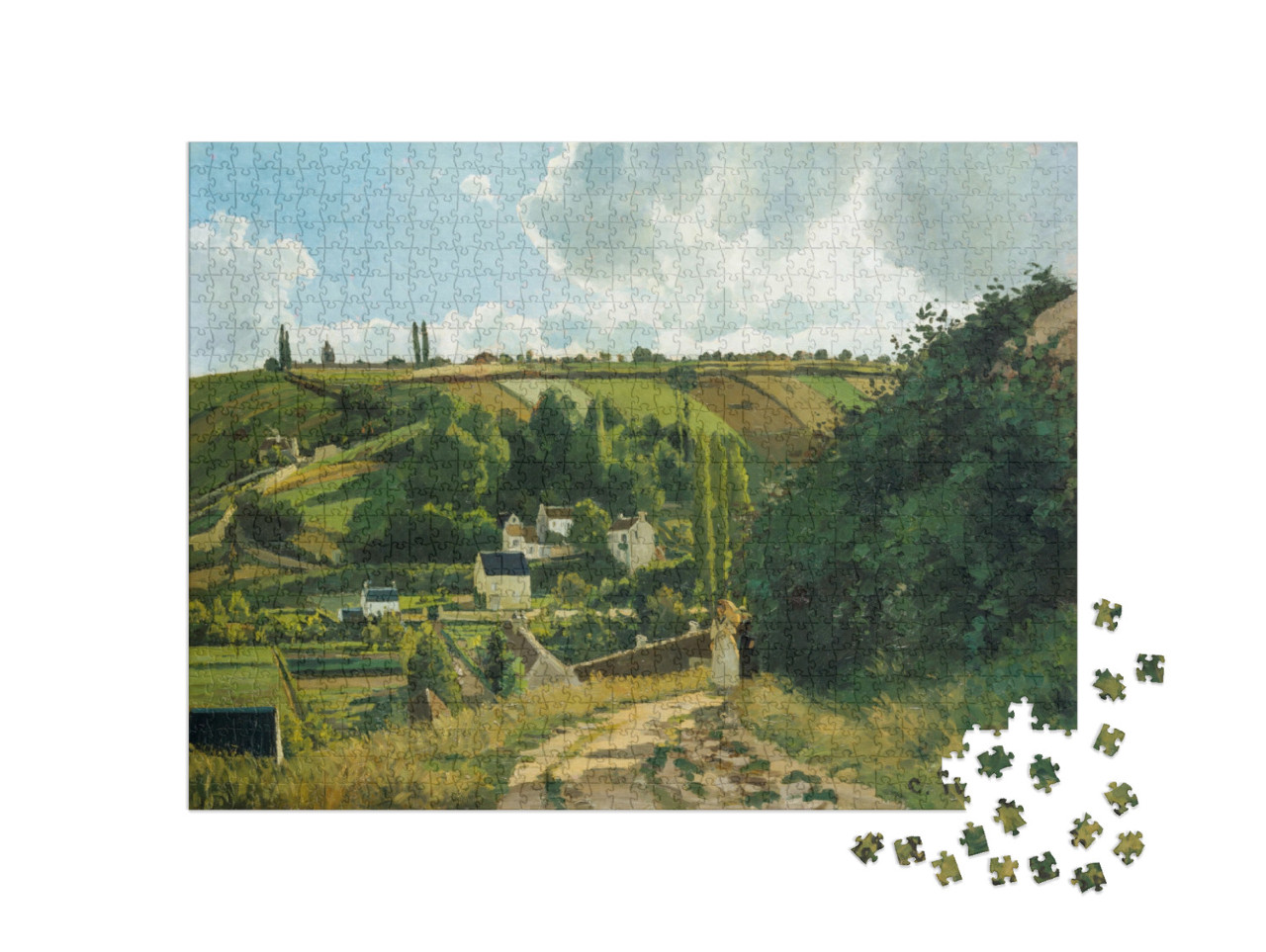 Puzzle 1000 Teile „Camille Pissarro - Jalais-Hügel, Pontoise“