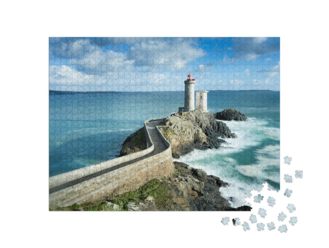 Puzzle 1000 Teile „Blick auf den Phare du Petit Minou in Plouzane, Bretagne, Frankreich“