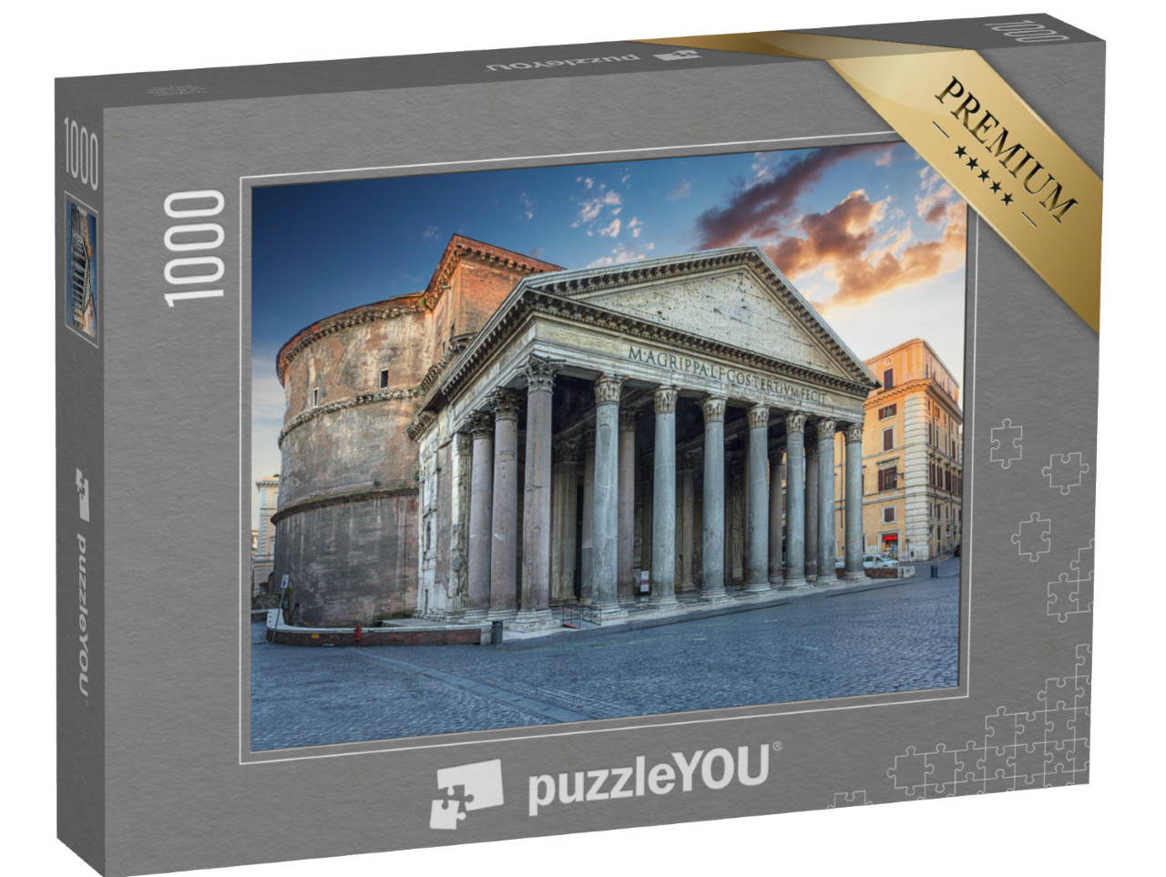 Puzzle 1000 Teile „Blick auf das Pantheon am Morgen, Rom“